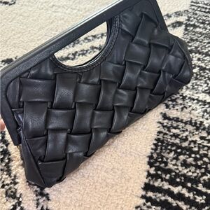 a new day Black Woven Clutch
